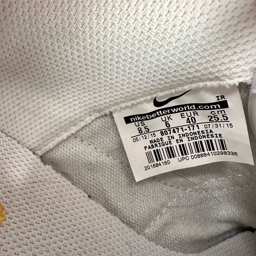 Nike Cortez Classic White and Gold‎ Sneakers Sz 8.5 - Picture 6 of 6